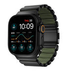 Bracelete Stratos 49mn Titânio Preto/FKM Verde Floresta