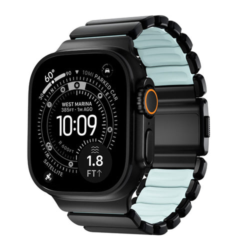 Bracelete Stratos 49mm Black Titanium/Icy Blue Glow KFM