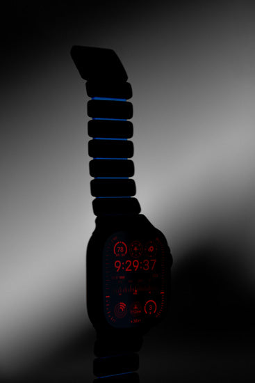 Bracelete Stratos 49mm Black Titanium/Icy Blue Glow KFM