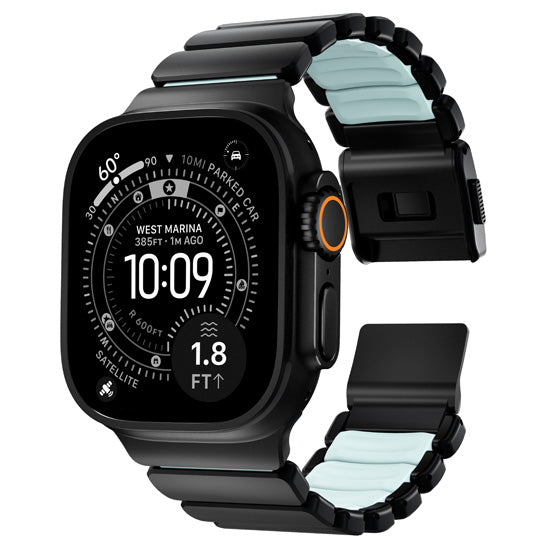 Bracelete Stratos 49mm Black Titanium/Icy Blue Glow KFM