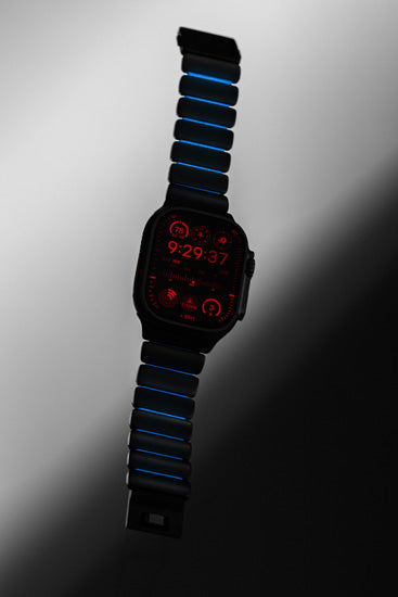 Bracelete Stratos 49mm Black Titanium/Icy Blue Glow KFM