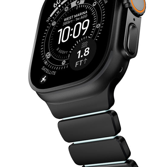 Bracelete Stratos 49mm Black Titanium/Icy Blue Glow KFM