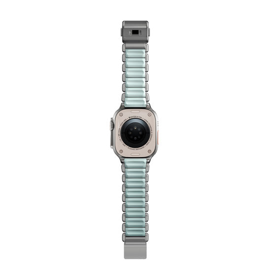 Pulseira Stratos 49mm Titânio Natural/Icy Blue Glow KFM