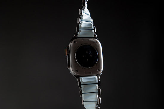 Pulseira Stratos 49mm Titânio Natural/Icy Blue Glow KFM