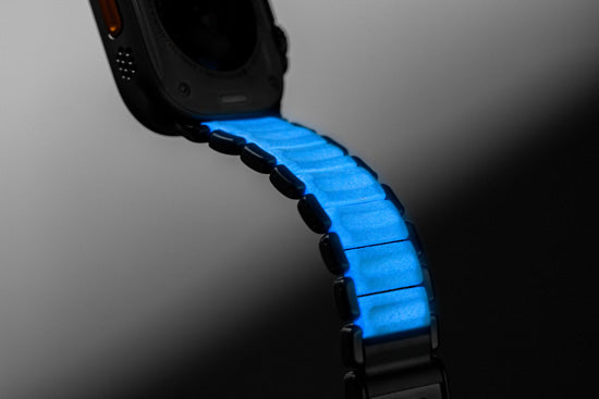 Pulseira Stratos 49mm Titânio Natural/Icy Blue Glow KFM