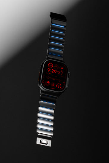 Pulseira Stratos 49mm Titânio Natural/Icy Blue Glow KFM