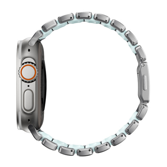 Pulseira Stratos 49mm Titânio Natural/Icy Blue Glow KFM