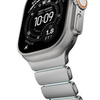Pulseira Stratos 49mm Titânio Natural/Icy Blue Glow KFM