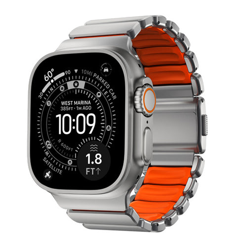 Bracelete Stratos 49mm Natural Titanium/Ultra Orange KFM