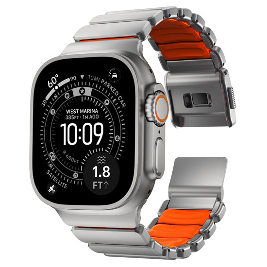 Bracelete Stratos 49mm Natural Titanium/Ultra Orange KFM