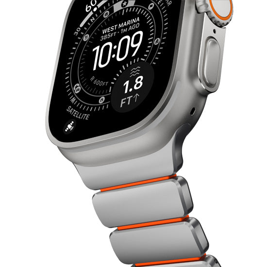 Bracelete Stratos 49mm Natural Titanium/Ultra Orange KFM