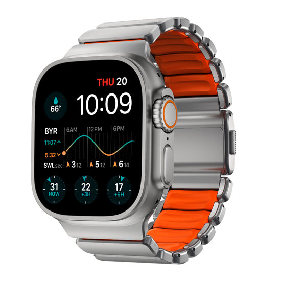 Bracelete Stratos 49mm Natural Titanium/Ultra Orange KFM
