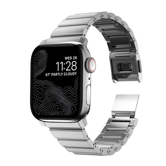 Bracelete de aço 38/40/41/42 mm V2 Prata