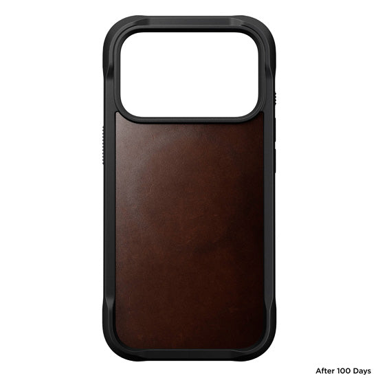 Rugged Capa de couro Horween iPhone 17 Pro Rustic Brown