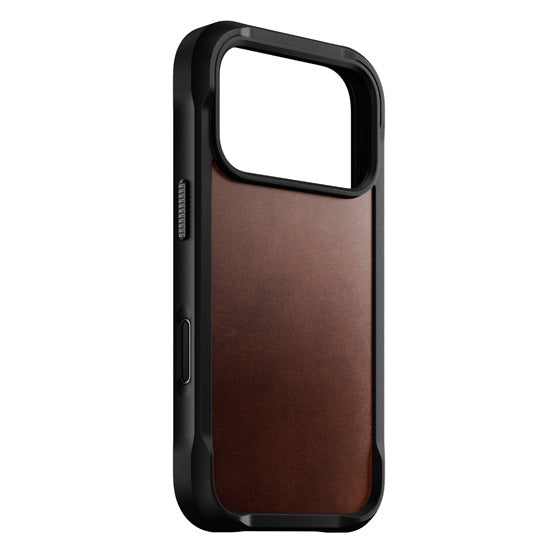 Rugged Capa de couro Horween iPhone 17 Pro Rustic Brown