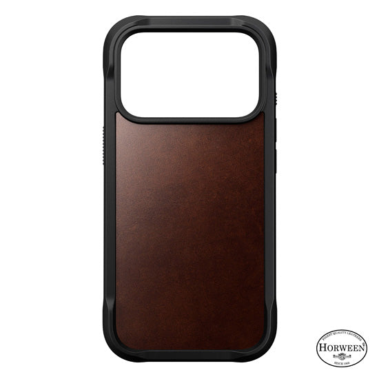 Rugged Capa de couro Horween iPhone 17 Pro Rustic Brown