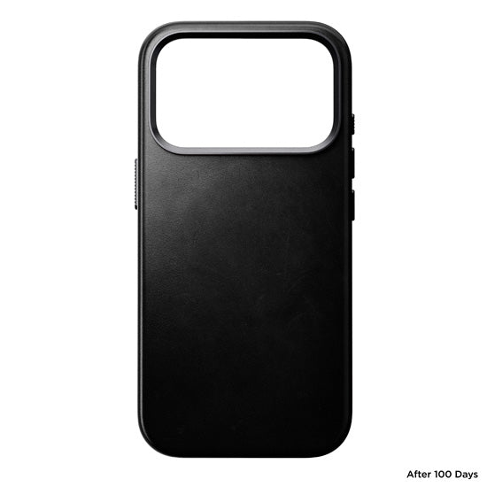Capa Traditional Horween de couro iPhone 17 Pro Preto