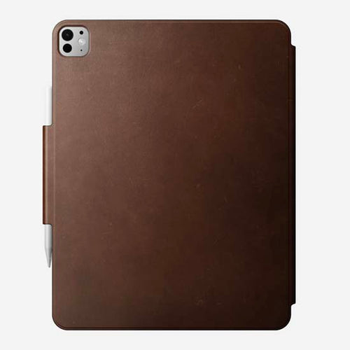 Folio de couro para iPad Pro 13 (M4/M5) Marrom