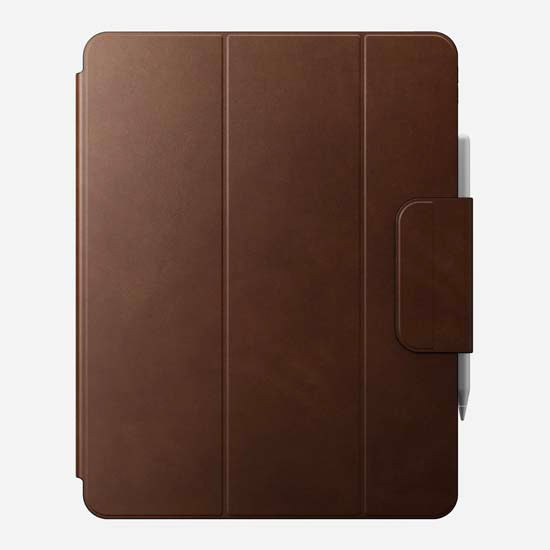 Folio de couro para iPad Pro 13 (M4/M5) Marrom