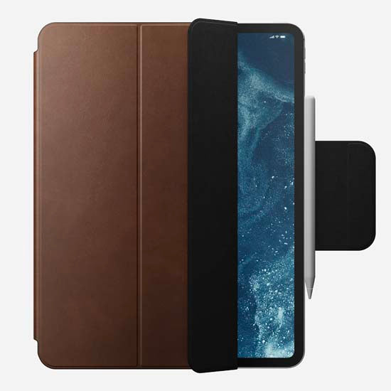 Folio de couro para iPad Pro 13 (M4/M5) Marrom