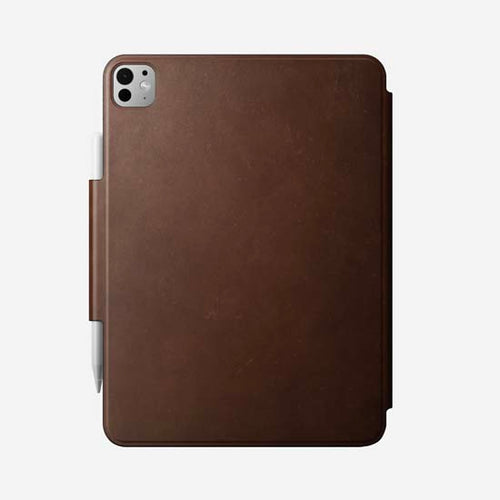 Folio em couro para iPad Pro 11 (M4/M5) Marrom