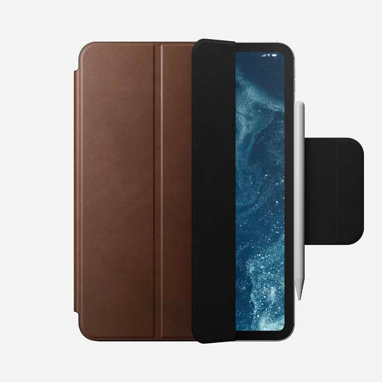 Folio em couro para iPad Pro 11 (M4/M5) Marrom