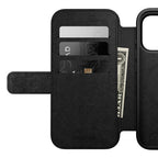 Folio de Couro Moderno iPhone 17 Pro Preto