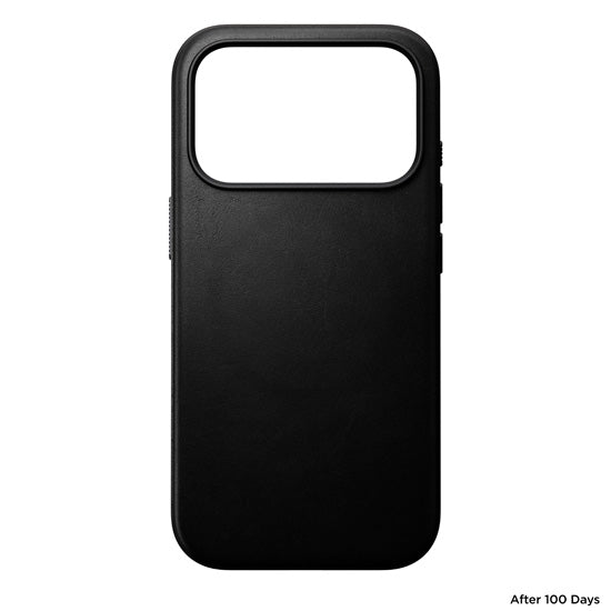 Capa Moderna de Couro iPhone 17 Pro Preta