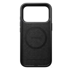Capa Moderna de Couro iPhone 17 Pro Preta