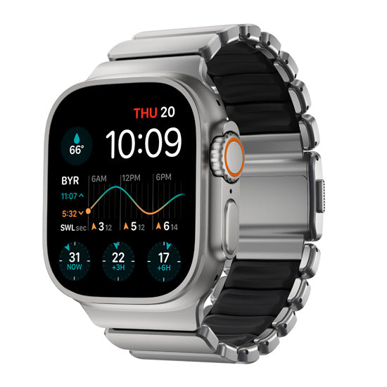 Bracelete Stratos 49mm Natural Titanium/Black KFM