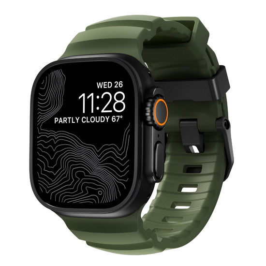 Rocky Point Band 44/45/46/49mm Forest/Black Hardware