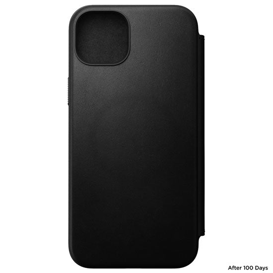 Folio Modern Cuir iPhone 15 Plus Noir