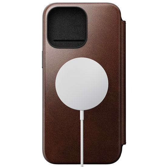 Folio de Couro Modern Horween iPhone 15 Pro Max Castanho