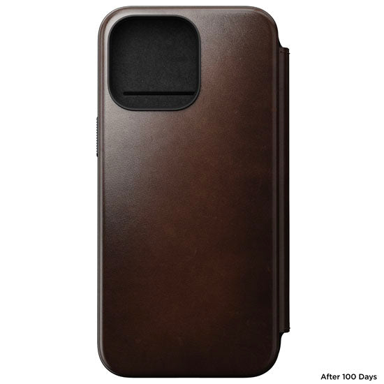 Folio de Couro Modern Horween iPhone 15 Pro Max Castanho