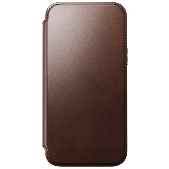 Folio de Couro Modern Horween iPhone 15 Pro Max Castanho