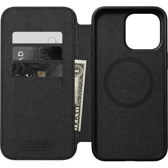 Folio de Couro Modern Horween iPhone 15 Pro Max Castanho
