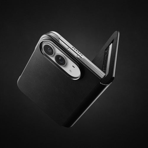 Folio Traditional cuir Horween iPhone Duo Noir
