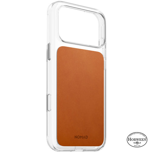 Capa Clear Leather Horween iPhone 18 Pro Max Saddle
