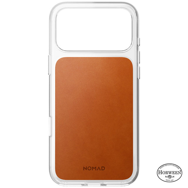 Capa Clear Leather Horween iPhone 18 Pro Max Saddle