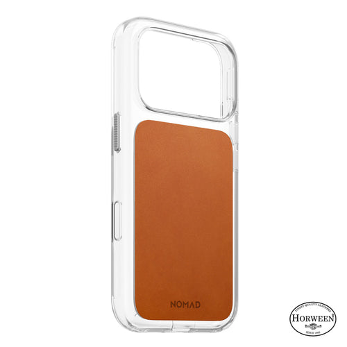 Capa Clear de couro Horween iPhone 18 Pro / iPhone 17 Pro Saddle