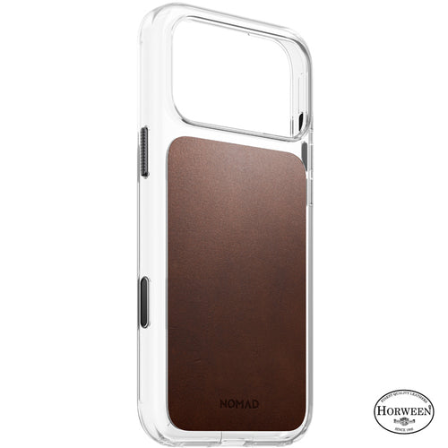Capa Clear Leather Horween iPhone 18 Pro Max / 17 Pro Max Rustic Brown