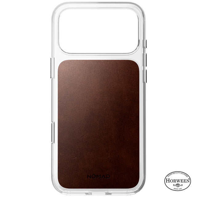 Capa Clear Leather Horween iPhone 18 Pro Max / 17 Pro Max Rustic Brown