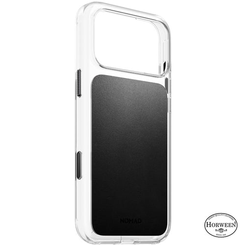 Capa Clear Leather Horween iPhone 18 Pro Max / 17 Pro Max Preto