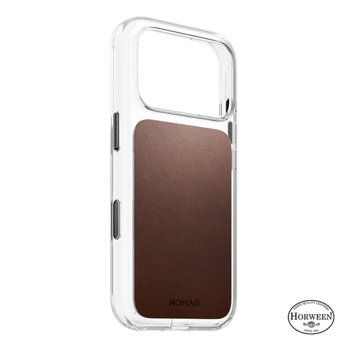 Capa Clear Leather Horween iPhone 18 Pro / iPhone 17 Pro Rustic Brown