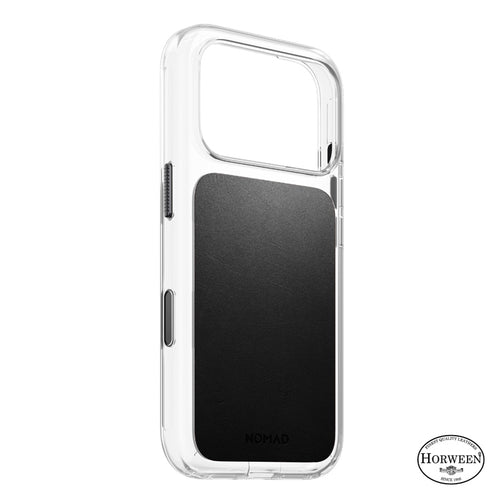 Capa transparente de couro Horween iPhone 18 Pro / iPhone 17 Pro Preto