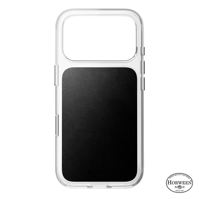 Capa transparente de couro Horween iPhone 18 Pro / iPhone 17 Pro Preto