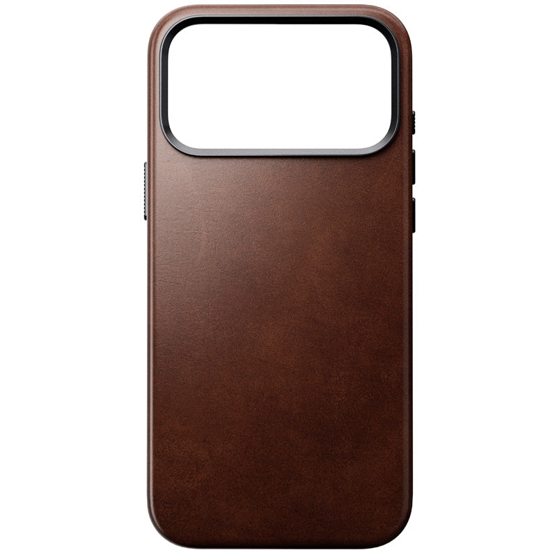 Capa tradicional de couro Horween iPhone 18 Pro Max Rustic Brown