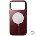 Capa Traditional Horween em couro iPhone 18 Pro Max Burgundy