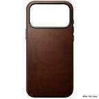 Capa de couro Nomad Traditional iPhone 18 Pro Max Rustic Brown
