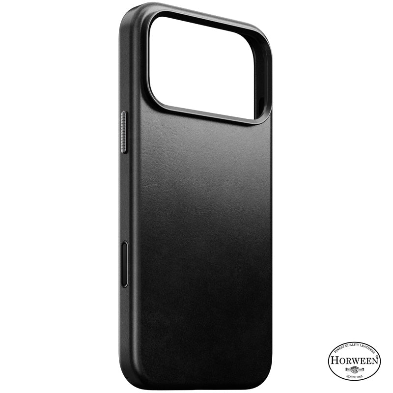 Capa Traditional Horween couro iPhone 18 Pro Max Preto